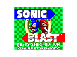 Sonic Blast (Brazil) Title Screen